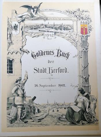 Bild vergrern: Goldenes Buch Stadt Herford 1902