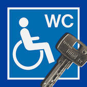 Bild vergrern: Euro Schlüssel Behindertentoilette